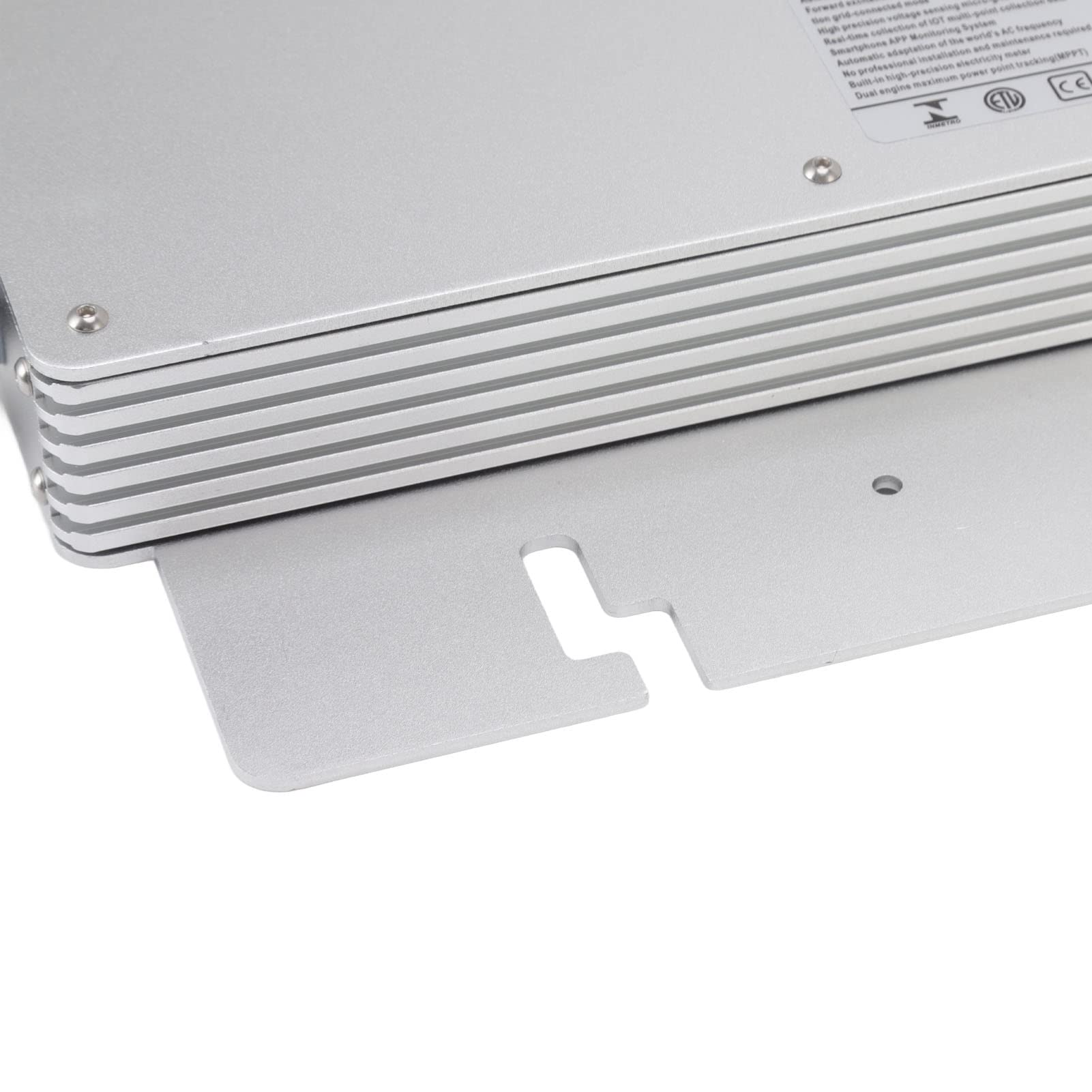 Fdit Solar Grid Tie Mikrofalownik 1600W Dual Voltage 120V 230V IP65 Na | Obudowa z Aluminium, 99,5% Efektywności MPPT, 4 Wejścia MPPT dla 4 Paneli Słonecznych, Monitoring Aplikacji 433 MHz,