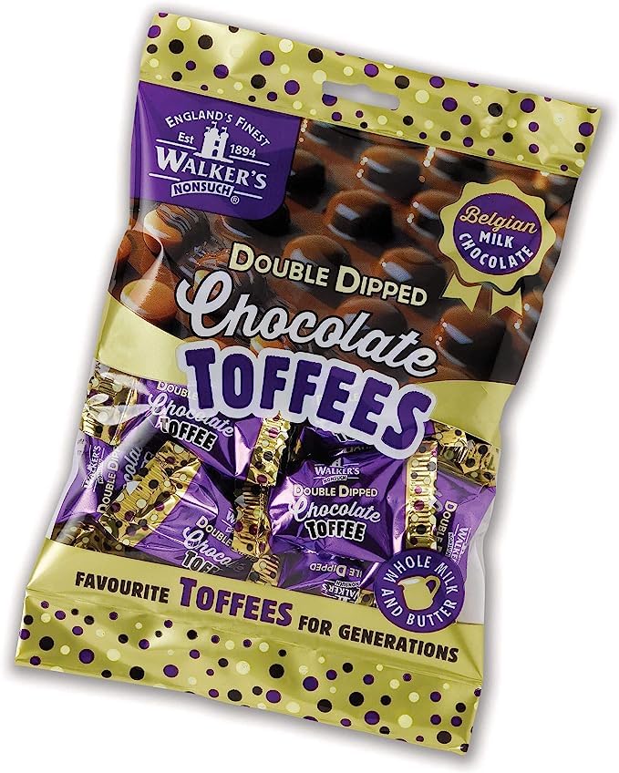 Walker's Nonsuch Double Dipped Chocolate Toffees 135g 6