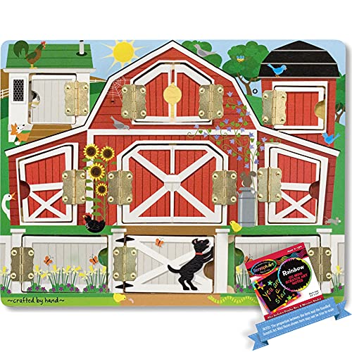 Cadeau anniversaire enfant avec le plateau en bois magnétique ferme Melissa & Doug