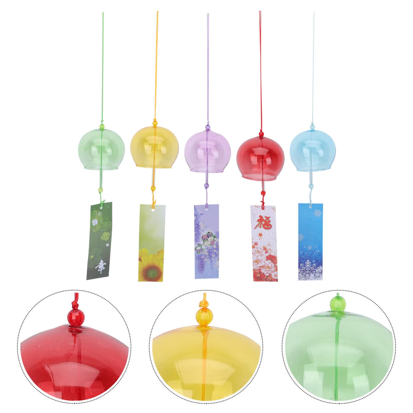 Amosfun 20pezzi Campane Vento Giapponesi Per Decorazioni Balcone Estivi Per e Cerimonie Chic e