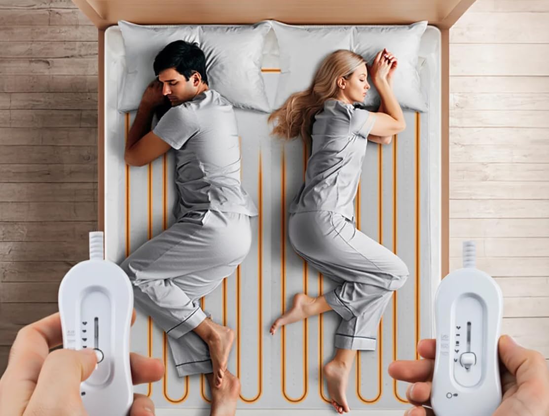 Bricozone Scaldaletto Elettrico Matrimoniale 160x140 Con Doppio Telecomando 3 Livelli Di Temperatura Timer 8 Ore Sistema Anti Surriscaldamento Lavabile In Lavatrice In Morbido Poliestere Bianco