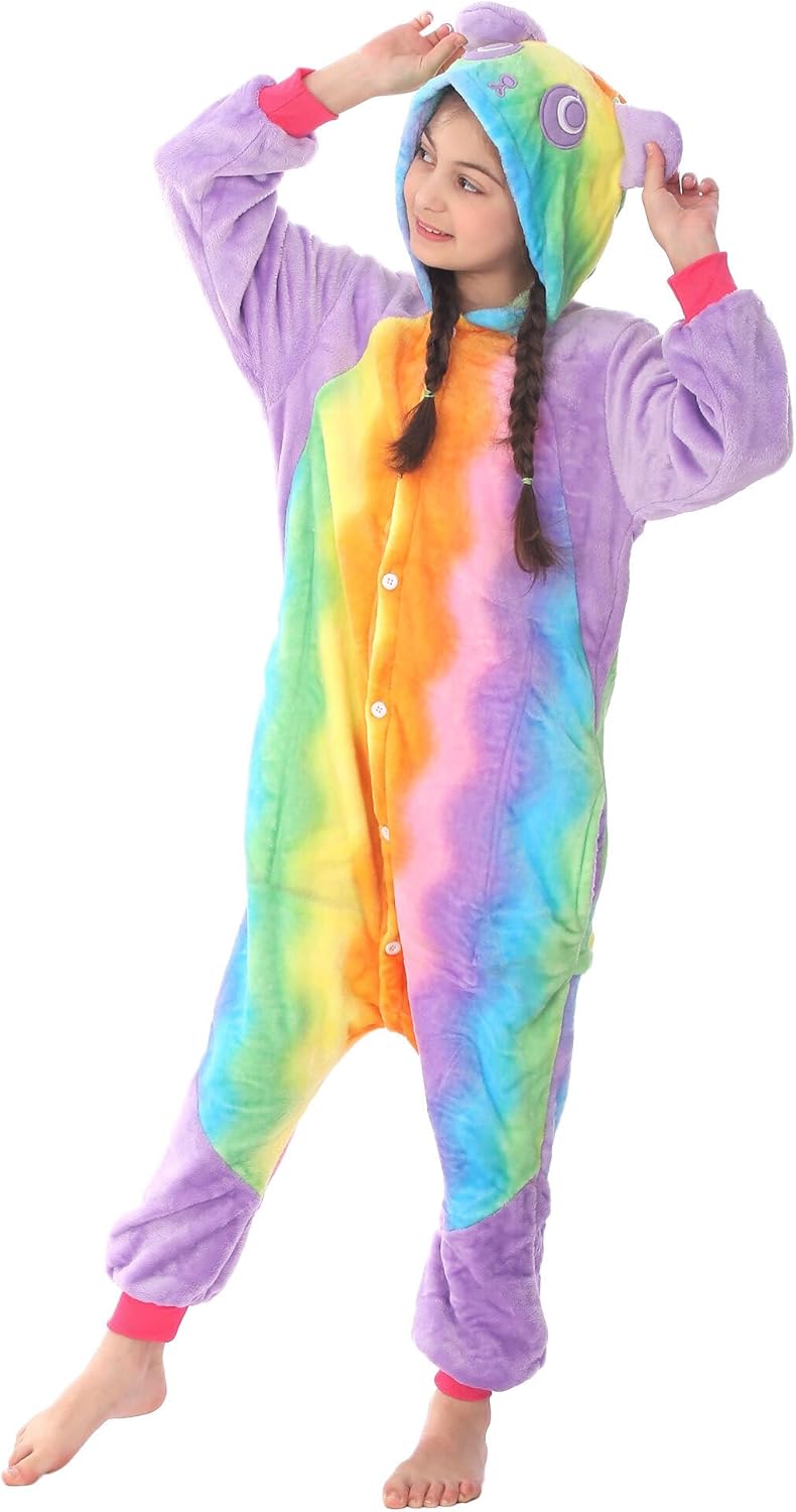 キッズ フランネル ワンジー コスチューム ハロウィン イースター 動物 コスプレ 女の子 男の子 ワンピース