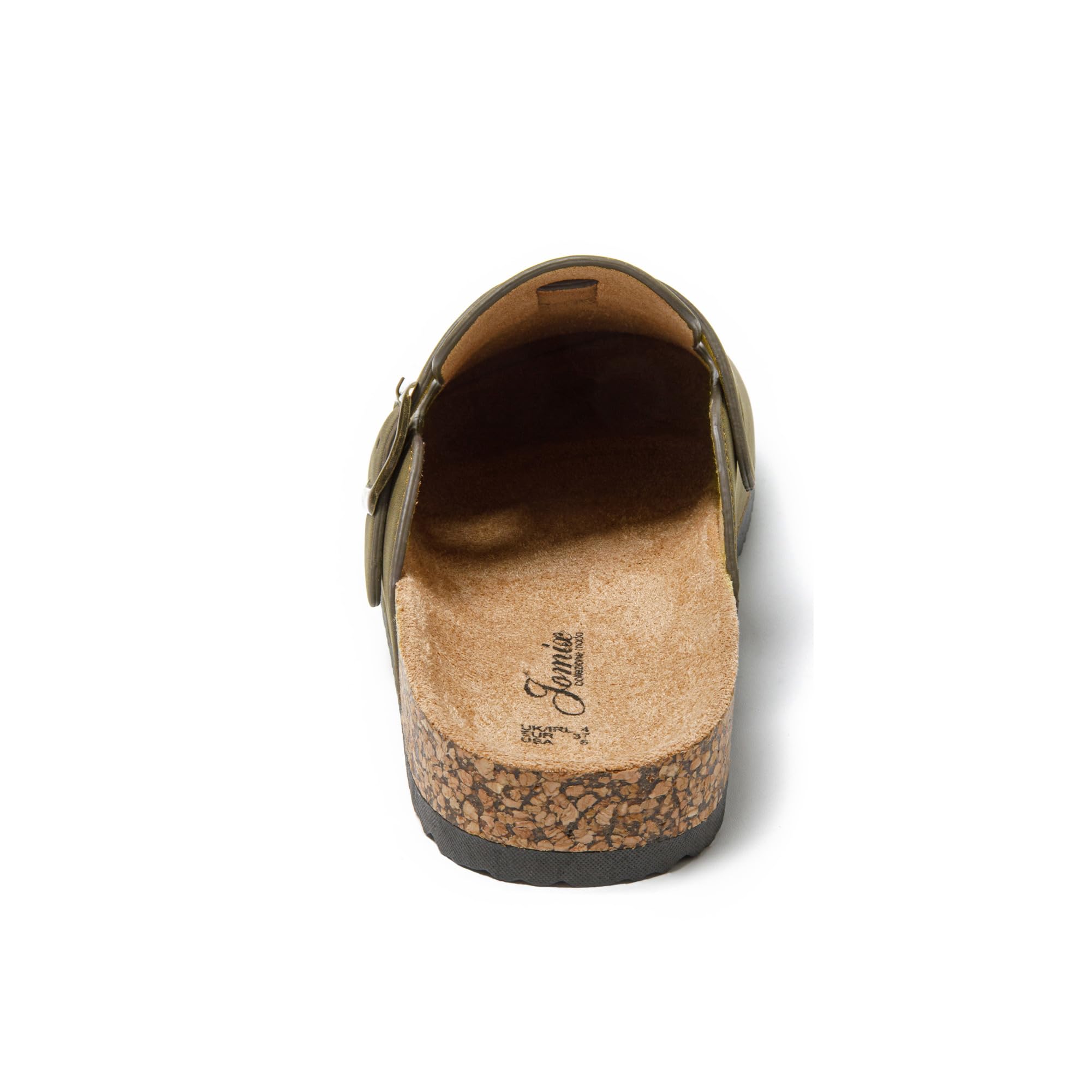 JOMIX Zapatillas Casa Mujer con Hebilla Zuecos Mujer Piel con Plantilla Ortopédica