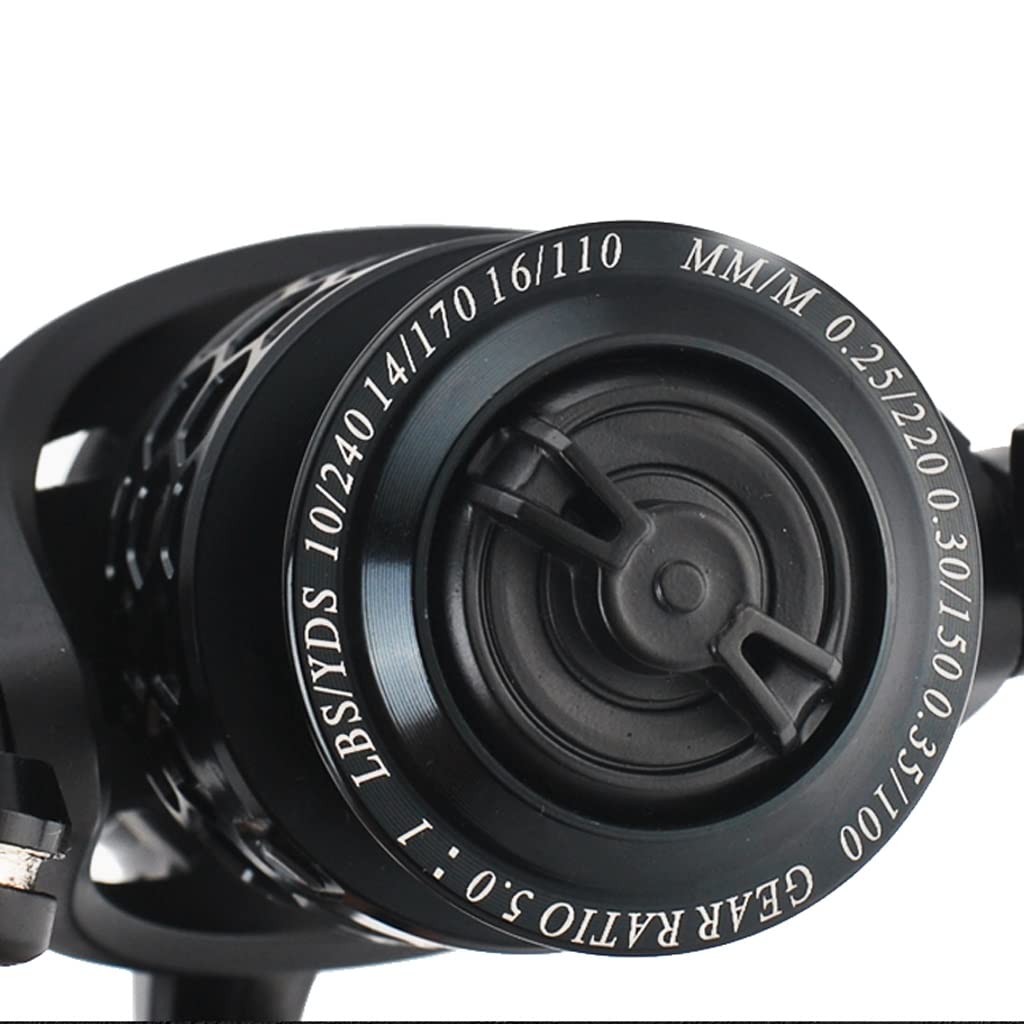 Honeycomb Hollow Line Cup Black Fishing Reel Spinning Wheel Luya Round Sea Rod Rock Fishing Reel