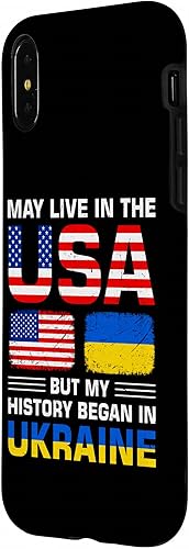 Miniatura 8 de Funda para iPhone 13 Pro Max con la bandera de Ucrania y la bandera de Estados Unidos con raíces ucranianas