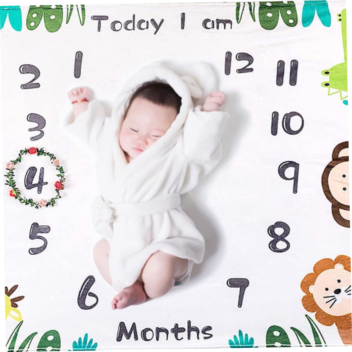 ibasenice Coperta Fotografica in Flanella per Bambino Bambina 3 Elementi per Foto Ricordo e Decorazione Cameretta