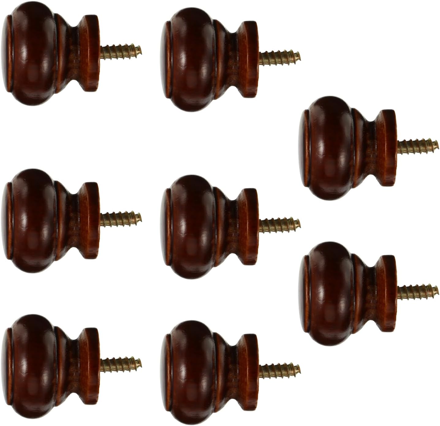 Uonlytech 8Pcs Solid Wood Round Cabinet Handles Durable Wardrobe Door Knobs Useful for Drawers and Furniture Pulls