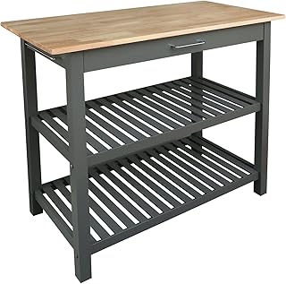 29 Very Small Kitchen Layout Ideas That Actually Work 130 Casual Home Kitchen Island with Solid American Hardwood Top, Slate Gray,...