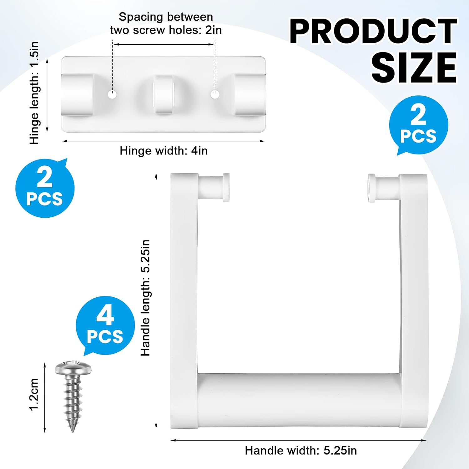 Wonderjune Plastic Cooler Handle Replacement Compatible with Igloo 21023 for 25-72 and 90-100 Quart White Cooler Handle Parts Include Screws Accessories Kits