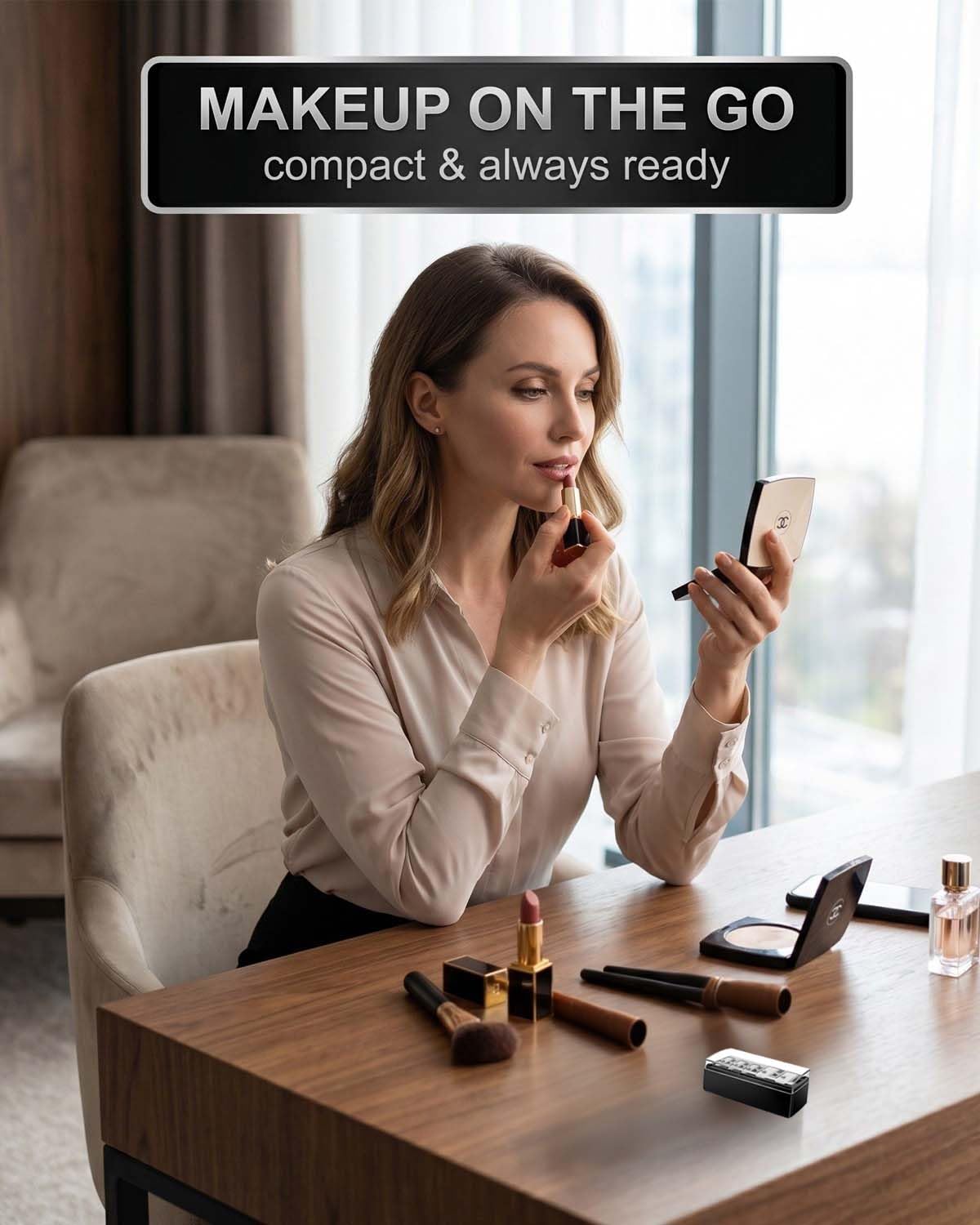 Temperino Cosmetico 1 Pezzo Nero Multi-Diametro con Lame di Precisione e Coperchio Rimovibile per Matite Sopracciglia, Labbra, Eyeliner: Punte Perfette, Pulizia Facile.