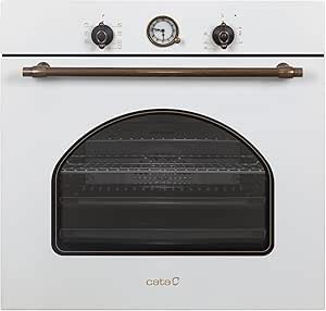 CATA Horno Multifunción MRA 7108 WH 7 Funciones 60 litros Limpieza AquaSmart Programador Cocción Mecánico 5 Niveles Bandejas Puerta Panorámica 2 Cristales Acceosrios Incluidos Ancho 60 cm Color Blanco