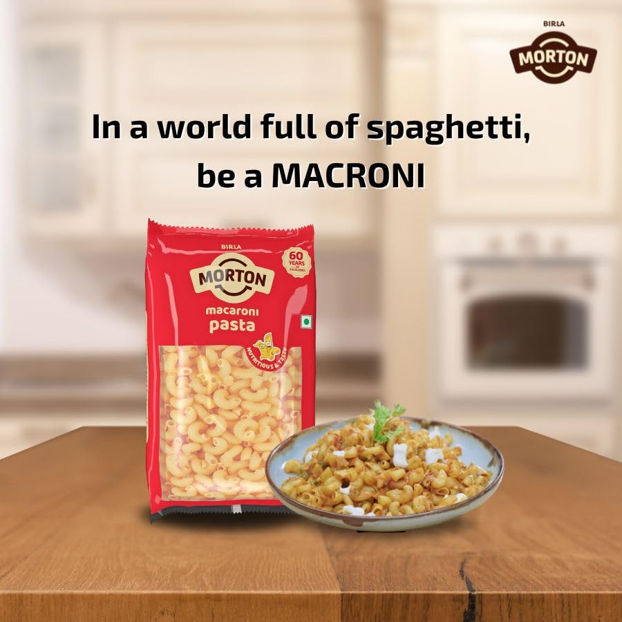 Morton Macroni Pasta | Premium Pasta Made With 100% Durum Wheat | Rich In Protein And Fibre | Free From Artificial Colour, Flavour or Preservatives | 100% Vegetarian | Healthy Macroni Pasta - 450gm(Pack of 2) - Image 5 thumbnail