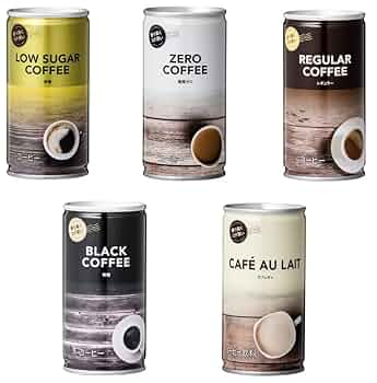 Amazon.co.jp: 缶コーヒー 5種 × 各6本セット 185g 計30本 微糖