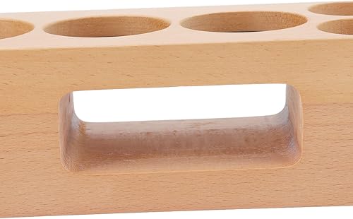 Miniatura 8 de Soporte de madera para filtro de café con paspartú, estación de amortiguación de espresso de 5 agujeros, soporte de madera para expreso (S)