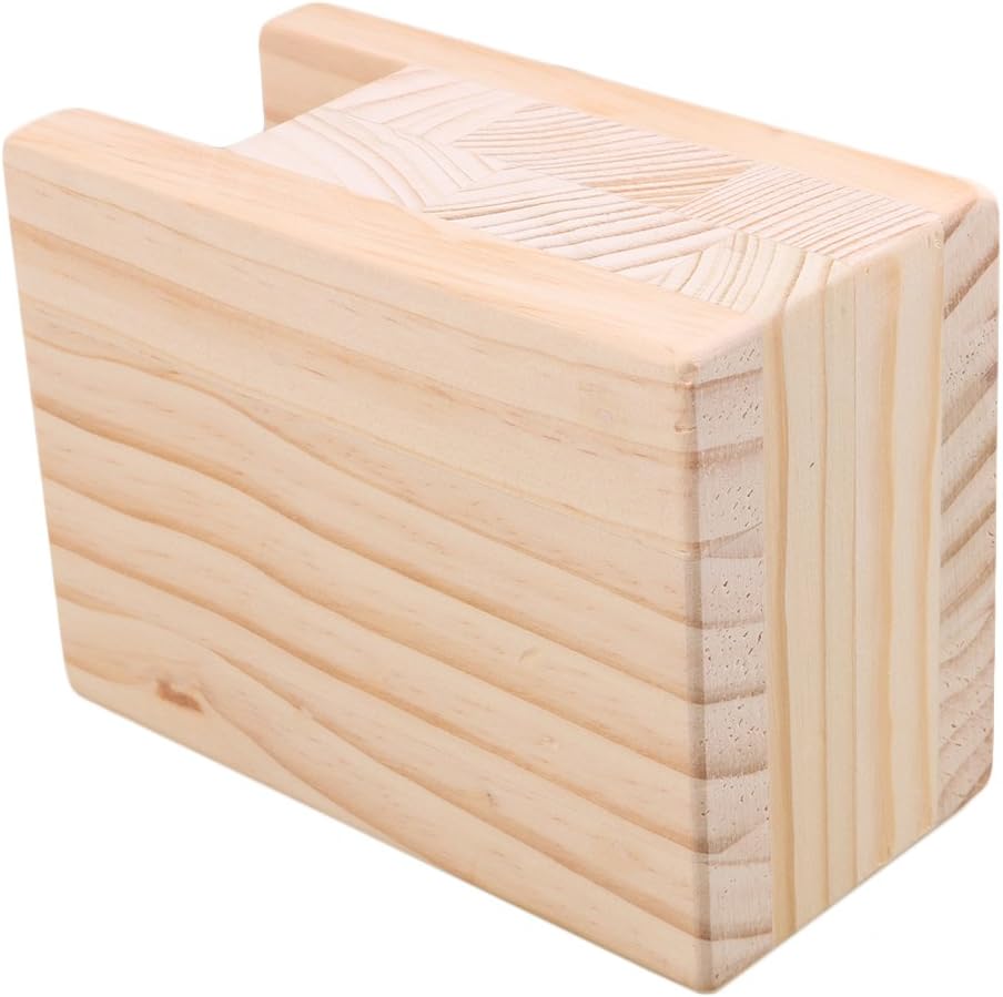 2 PCS 10x10x4cm Furniture Lifter Storage Nature Color Wood Table Desk Bed Riser Lift for 4cm Groove Width Feet Up to 10cm Lift