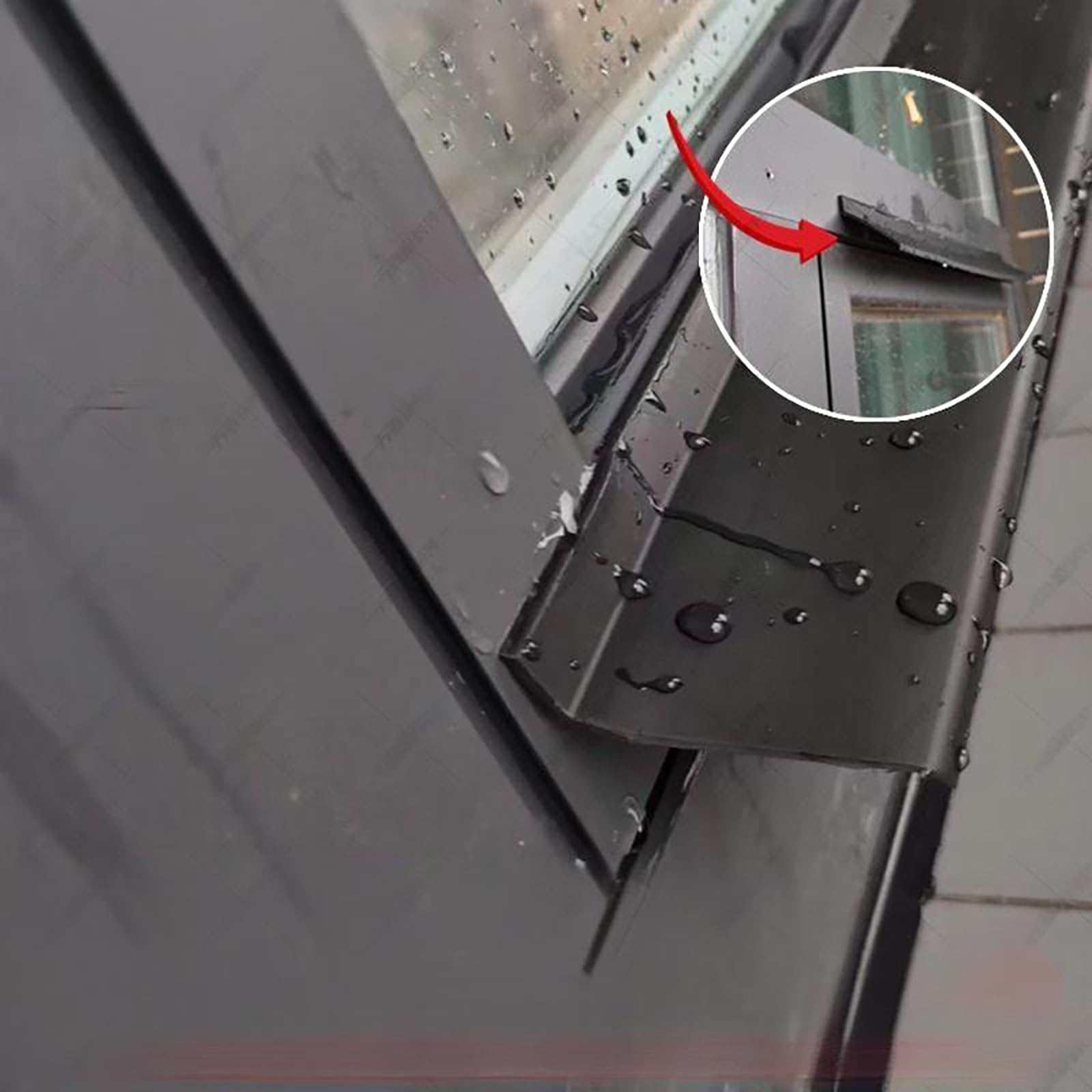 Samoprzylepne deflektory przeciwdeszczowe do okien Klej do usuwania czynników atmosferycznych Czarny 4,5/5,5 cm 1-5 M Do Windows(45mm(1.77in),5M(16.4FT))