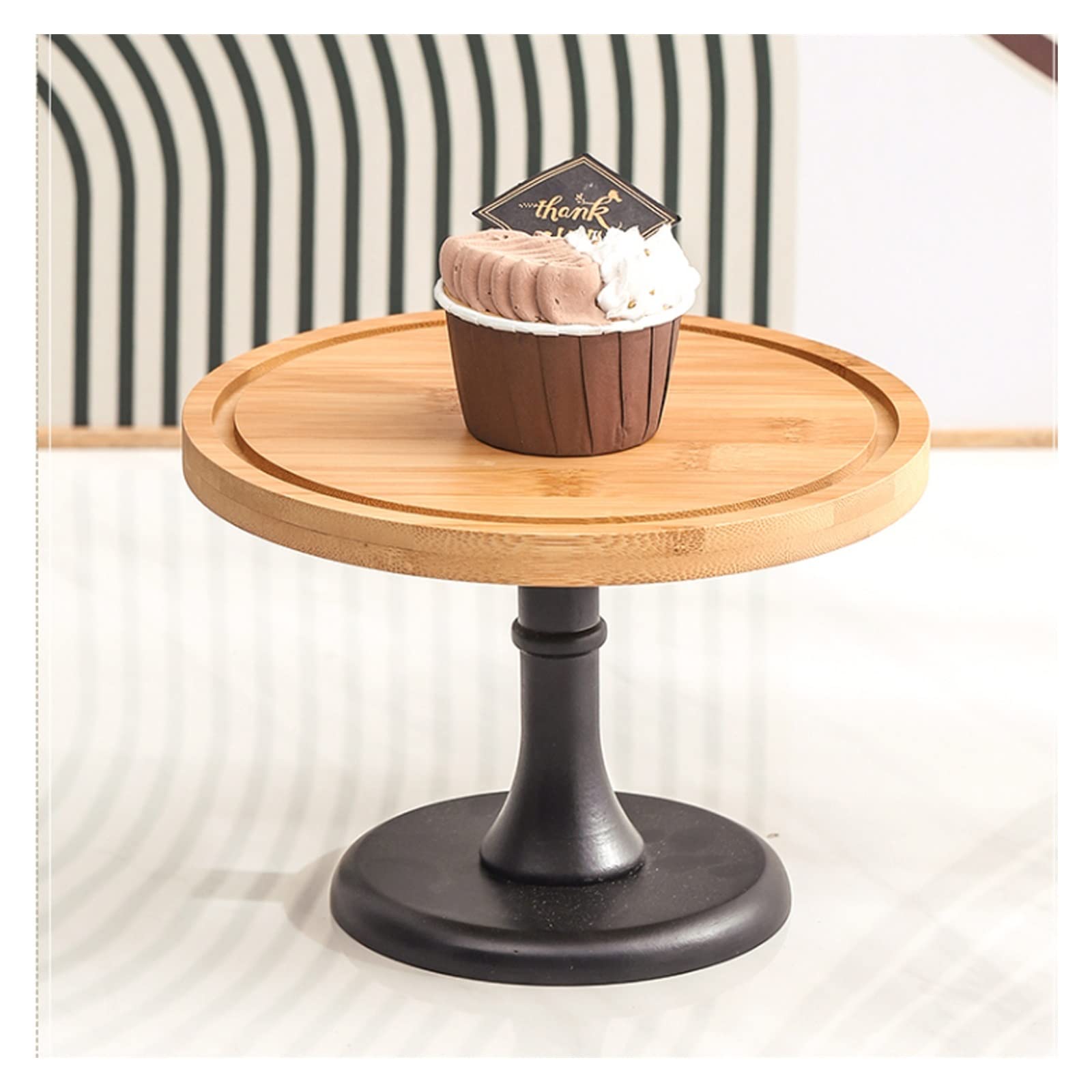 SUNESA Présentoir à Gâteau Grand Plateau à gâteau avec Couvercle Couvercle à gâteau en Verre Transparent for Obtenir Le présentoir à Pain Stand de Gâteaux (Color : Bruin)