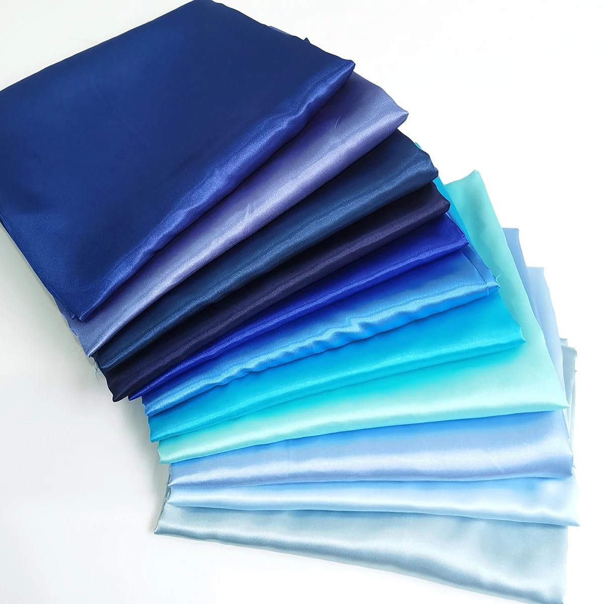 Tissu Bleu au mètre, Polyester léger pour Doublure, Confection de Robes de mariée, décorations de Mariage