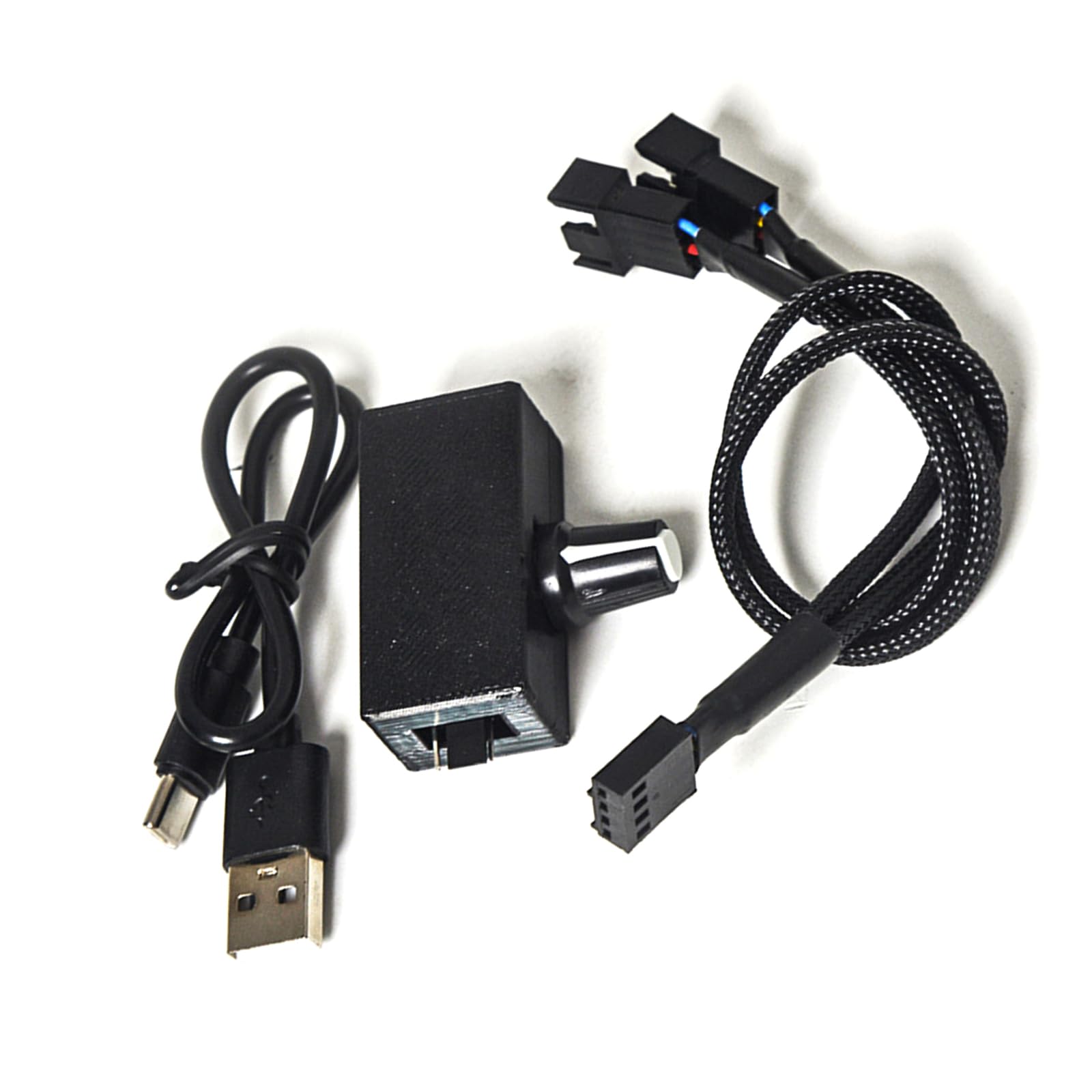 Efficiente uscita controller ventola USB, 5 adattatori di alimentazione regolabili da 12 V per connettori ventola di raffreddamento a 4 pin splitter