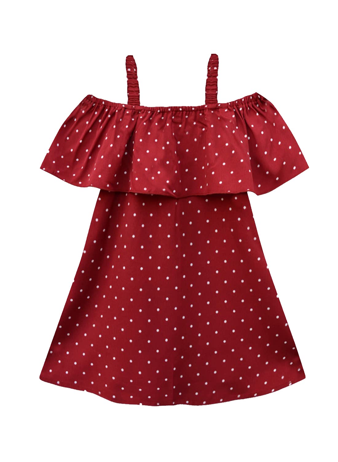 A.T.U.N. (ALL THINGS UBER NICE) Vestido casual a rayas hasta la rodilla con tirantes para niñas