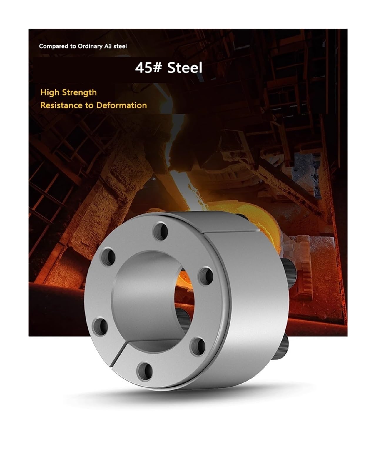 Douille d'extension Couplage 1 unité STK350 connexion de moyeu sans clé axe tension dispositif montage verrouillage manchon expansion couplage diaphragme disque ID 5-50mm (STK350-25.4x47mm)