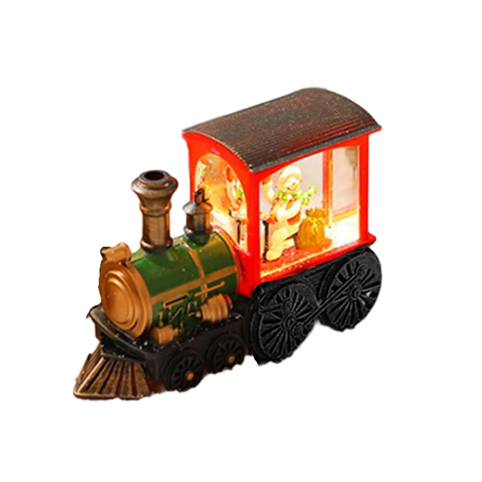 Tsophreniq Festival Santa on a Train Ornament Delicate Santa Snowman Train Decoration Suitable for Gift Give Occasion Festival Home Decors