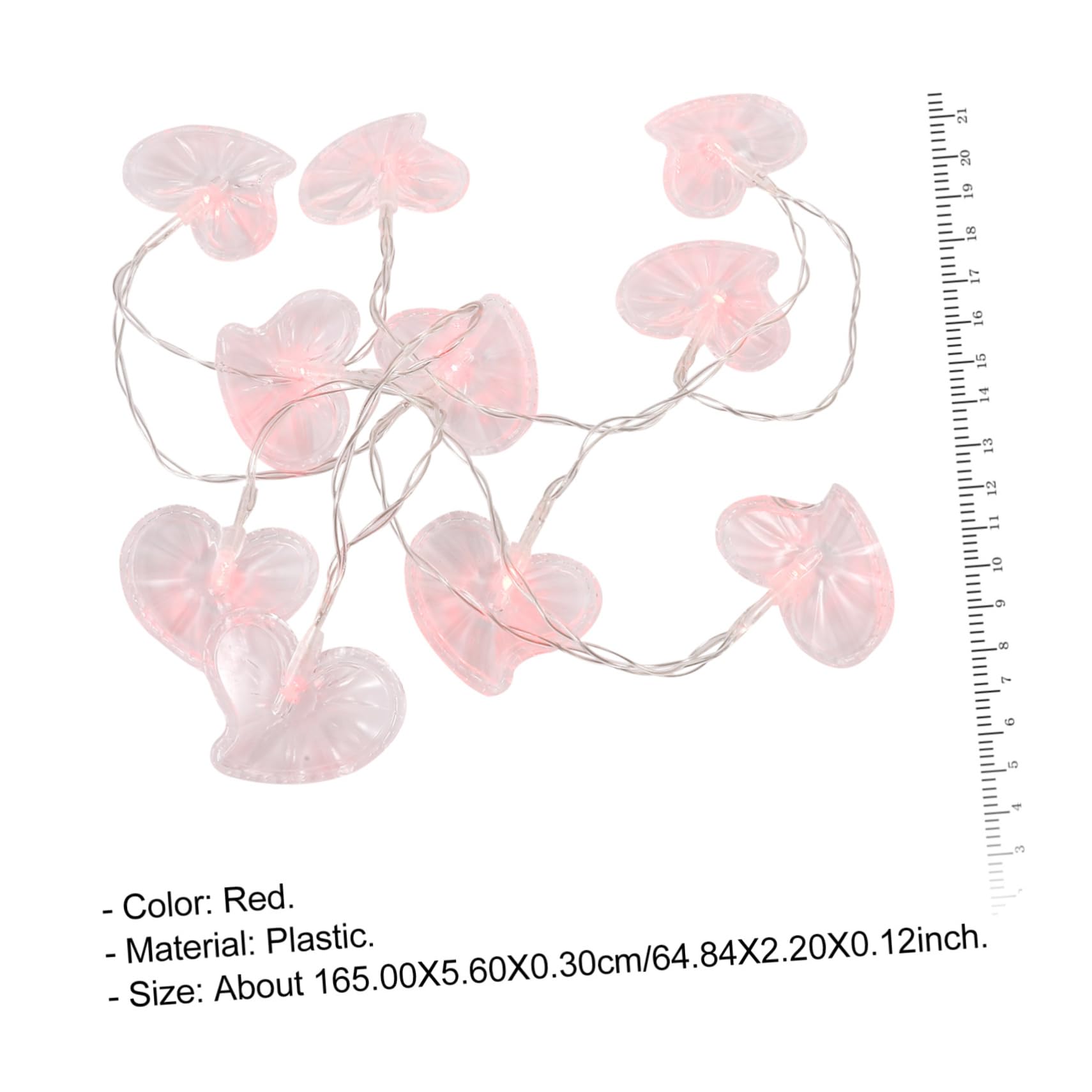 Cabilock Hanging Valentine's Day Lights 10 Led Heart Shape Battery Operated for Home Party Lamp Decor