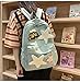 MININAI 2025 Preppy Backpack Trendy Y2K Stars Backpack Cute Aesthetic College Laptop Backpack Casual Daypack Y2k Accessories (Black,One Size)