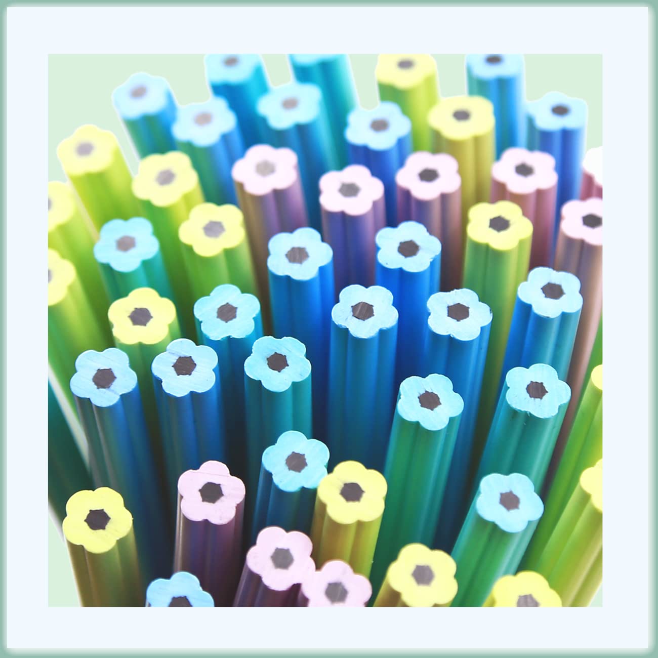Cute  #2, Fun Number 2 Pencils for Kids, Girls Pretty Pencil 12 Count Pack: Flower Pencils