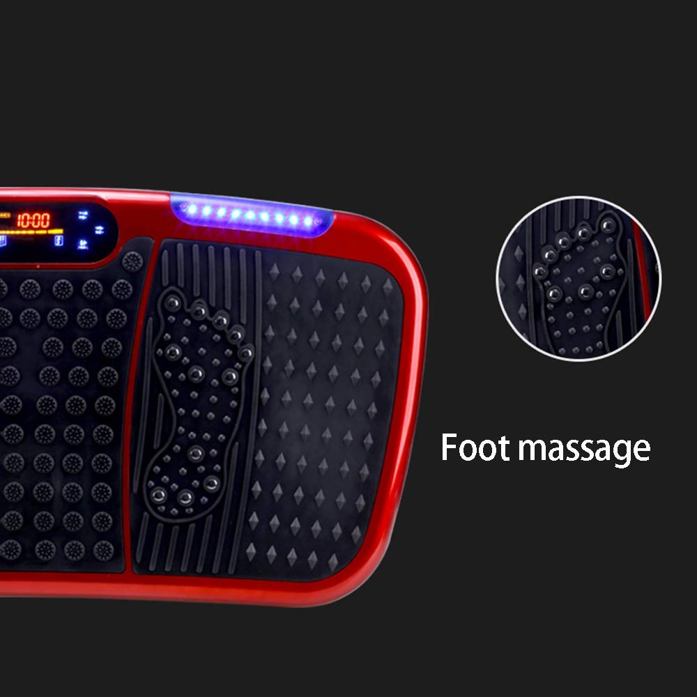 Máquina de ejercicio con vibración Entrenador de fitness con vibración, placa vibratoria, con música Bluetooth, panel táctil, operación remota, masaje corporal, fácil almacenamiento, equipo de ejercic