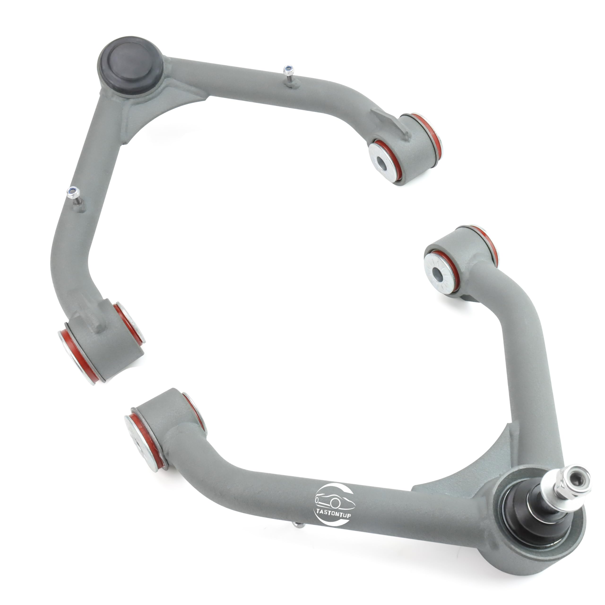 Photo 1 of Front Upper Control Arms for 1999-2006 Chevy Silverado Sierra 1500, 2–4 Inch Lift Tubular Suspension Control Arms with PU Bushings & Pre-Assembled Ball Joints, Wrinkle Gray