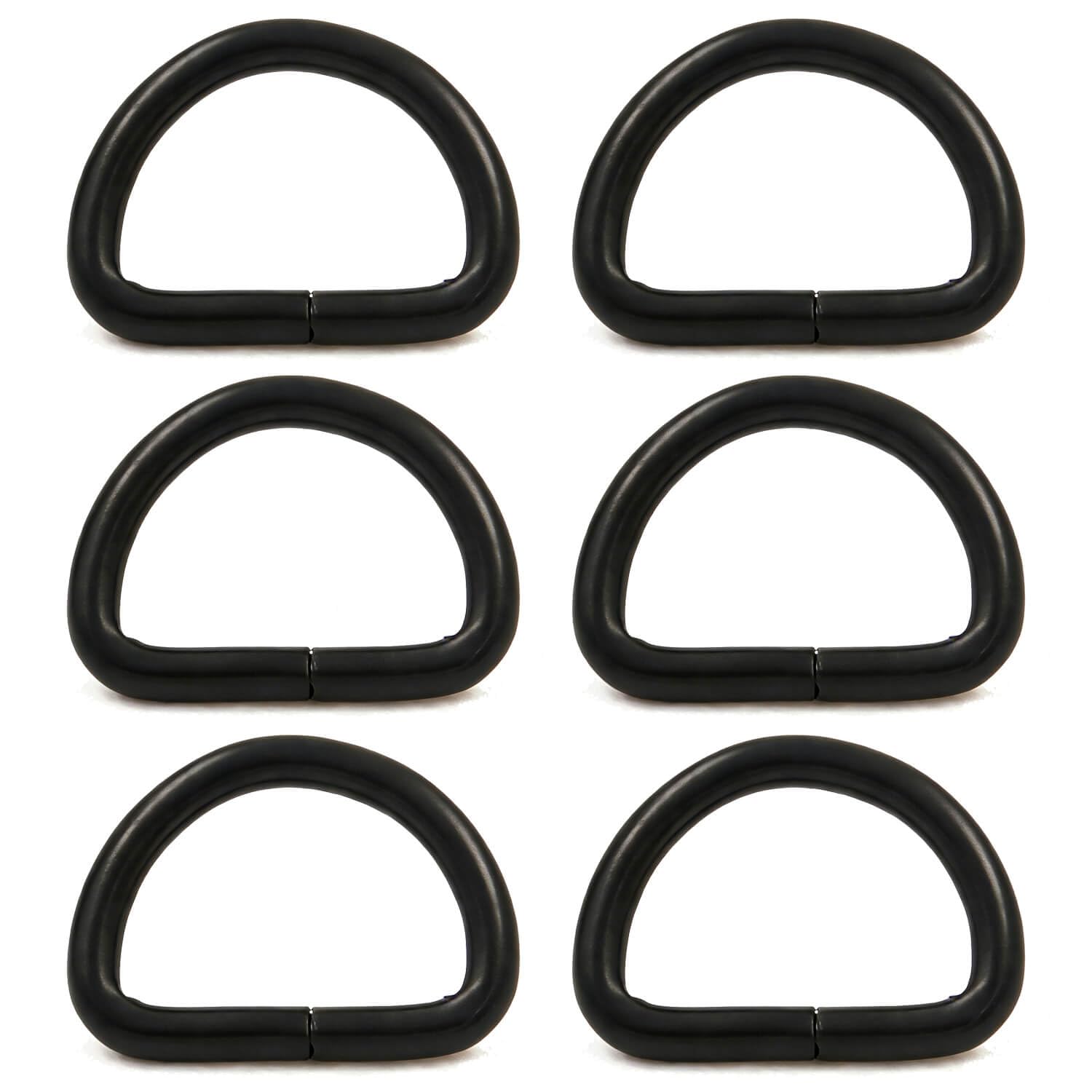 Hebillas en forma de D para correas de cincha negras Wuuycoky accesorios costura 8