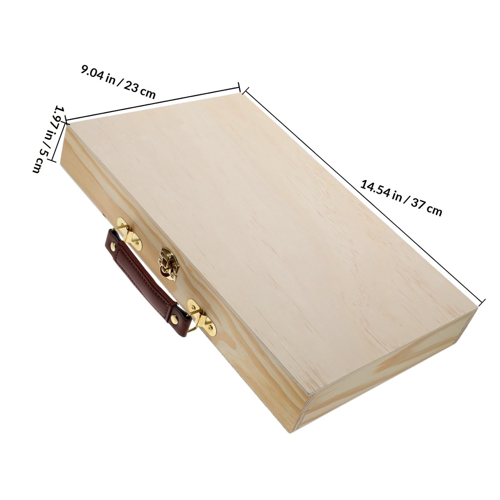 SOLUSTRE Scatola Porta Colori in Legno Portatile e Robusta Maniglia, Valigetta Multifunzione per Uso Quotidiano e Organizzazione Artistica