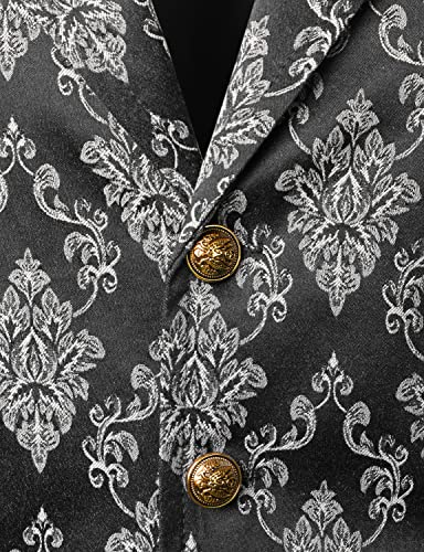 Image of VATPAVE Mens Victorian Suit Vest Steampunk Gothic Waistcoat