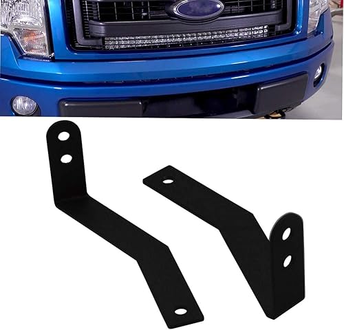 Miniatura 5 de XJMOTO - Soportes de montaje para barra de luz de 32 pulgadas para rejilla oculta delantera, compatible con Ford F150 Pickup 24WD 2009-2014