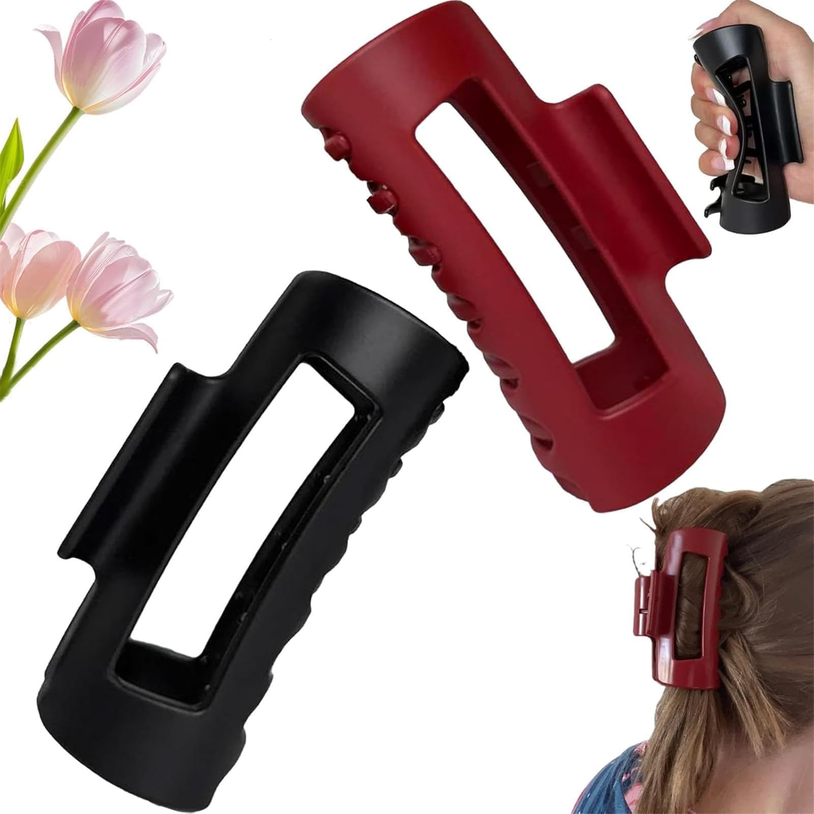 Cloud Clip, Cloud Hairpin,Cozy Clip, 4.2in Medium Soft Hair Claw Clips, Flexible and Unsnappable Claw Clips, Strong Hold Non-slip for Thick or Fine Hair (Set B)
