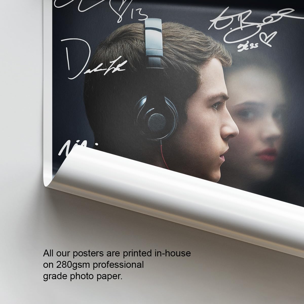 Memorabilia 13 Reasons Why Cast Signed Autograph Signature A4