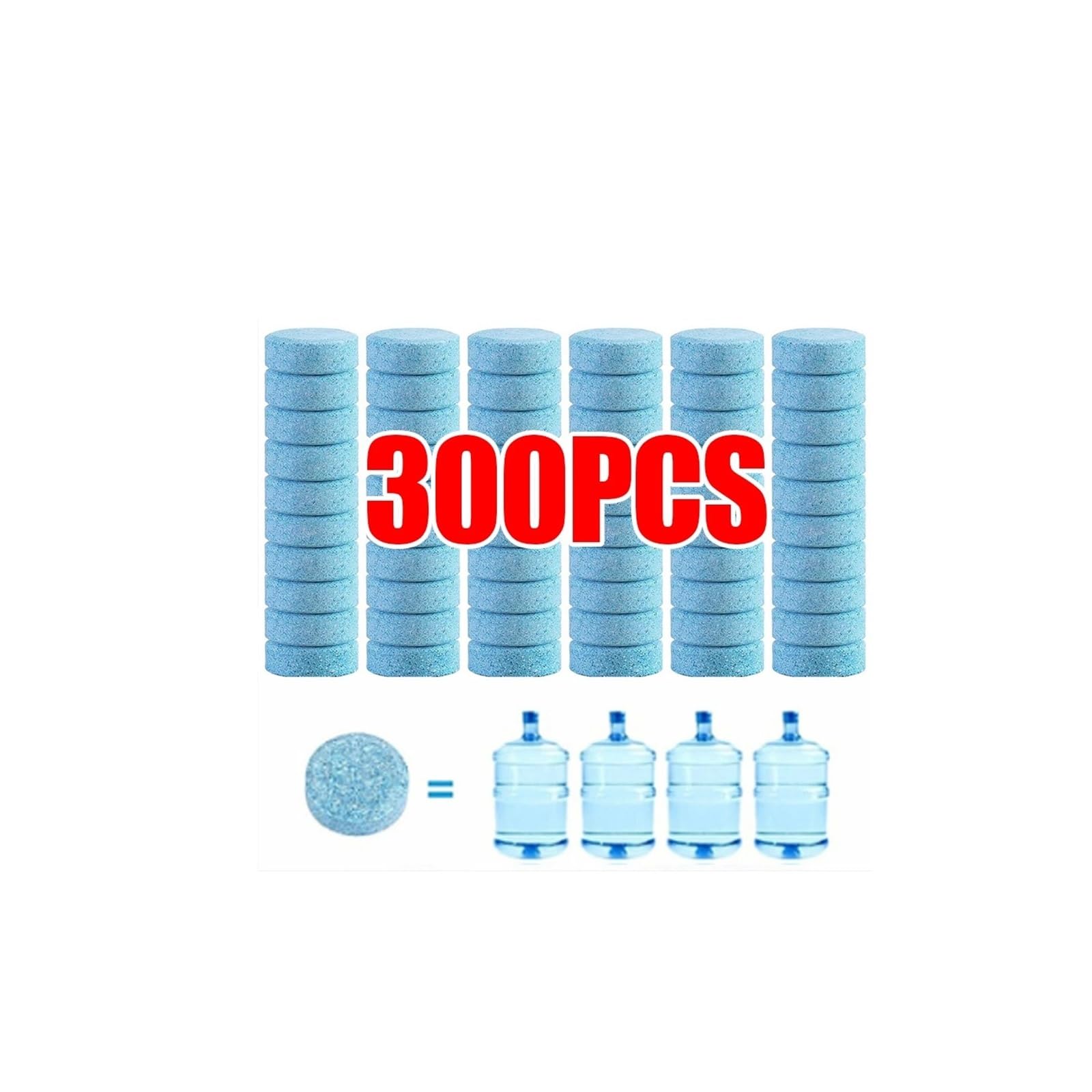 Pulizia cristalli Set solido concentrato per detergente per parabrezza per auto, compressa effervescente, liquido lavavetri universale per vetri Impianto Lavavetro Parabrezza(300PCS)