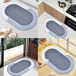 Kintota Bathroom mat, Door Mat, Floor Mat, Bath Mat , Doormat , Bathroom Carpet | Non Slip mat for Bathroom Cushion Mat Super Absorbent Soft Carpet, Quick Dry Dirt Barrier for Home, Office, (40x60cm)