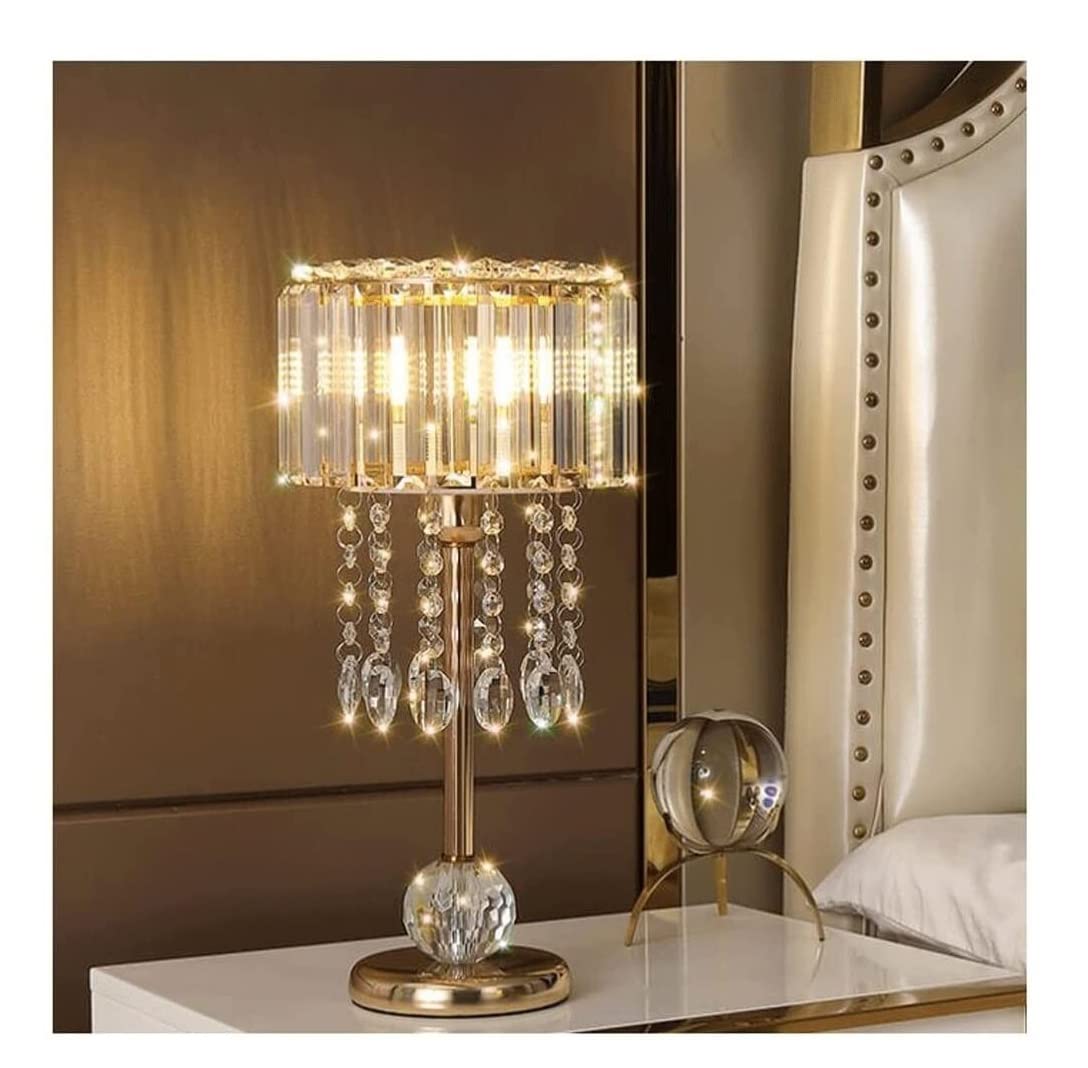desk lamp Lampa stołowa Lampka nocna Lampka nocna Sterowanie dotykowe Kryształowa lampa stołowa Lampka nocna Dekoracyjna lampa nocna z eleganckim abażurem Do salonu Lampy stołowe do sypialni Lampa