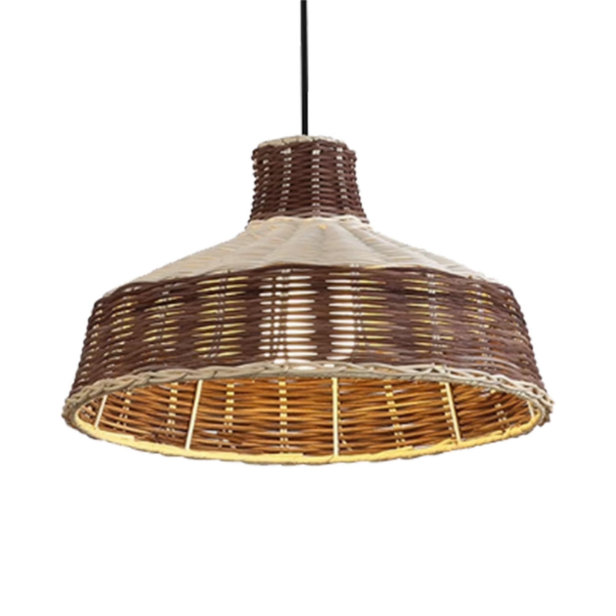 CWVYKNP Coastal Hallway Wicker Light Fixture Ceiling Hanging Rustic Lampshade Lighting Pendant Light Fixtures for Farmhouse Home Bedroom Kitchen Living Room Hallway Restaurant Foyer