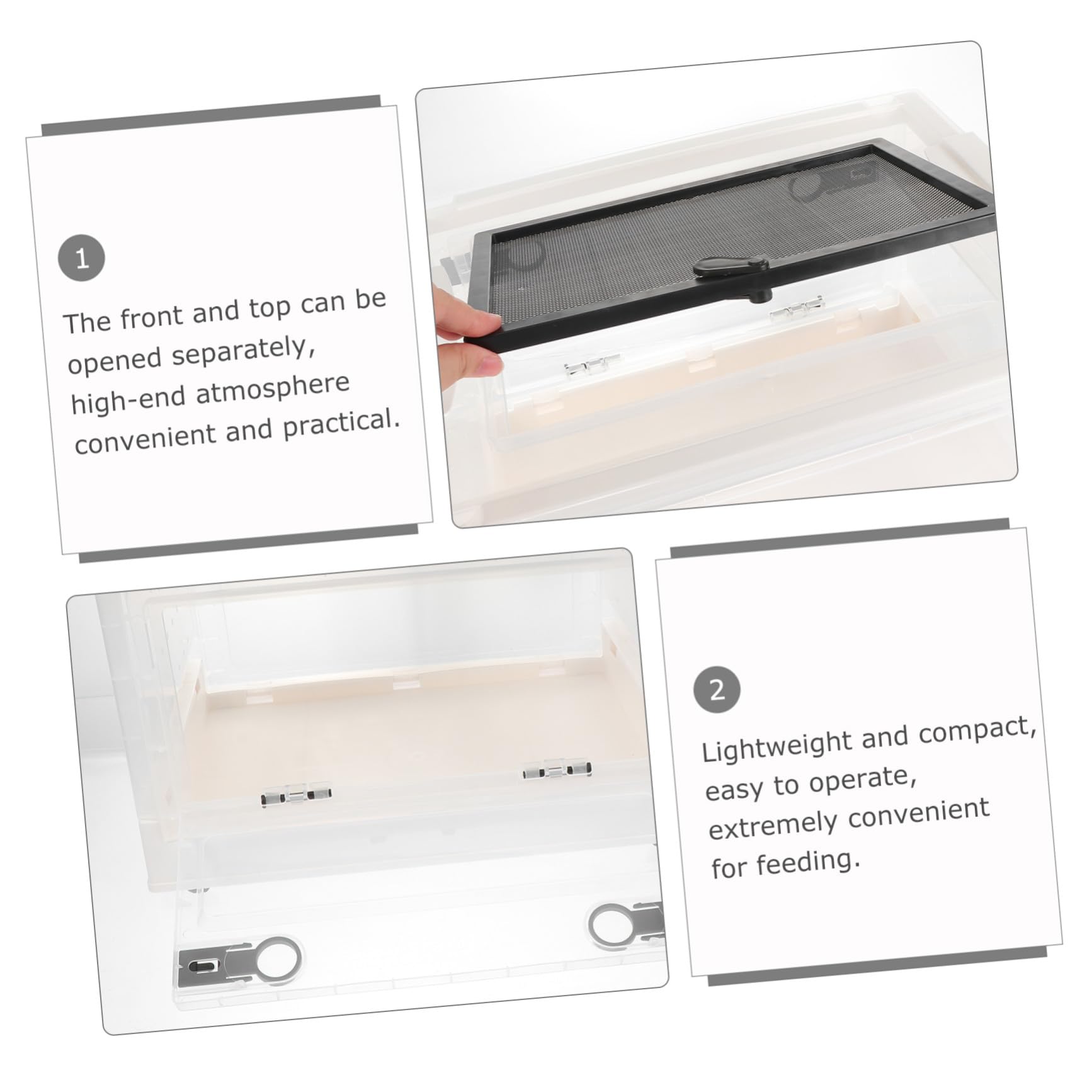 Jaula para Hámster de Plástico de Color Blanco, 1 Juego, Compacta