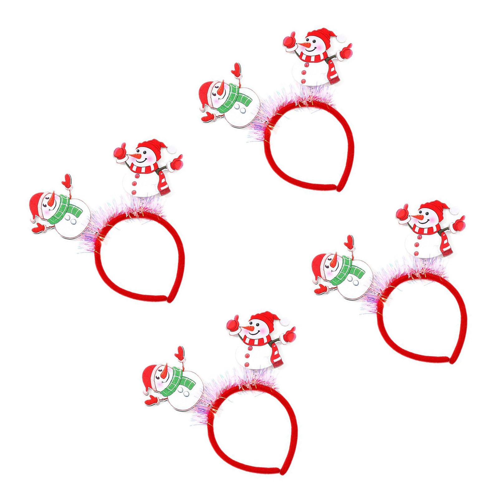 Buxuaaaa Festival Santa/Snowman/Deer Headband Elastic Comfort Hair Ornament for Christmas Parties Family Gatherings Festival Headband Family Matching Set