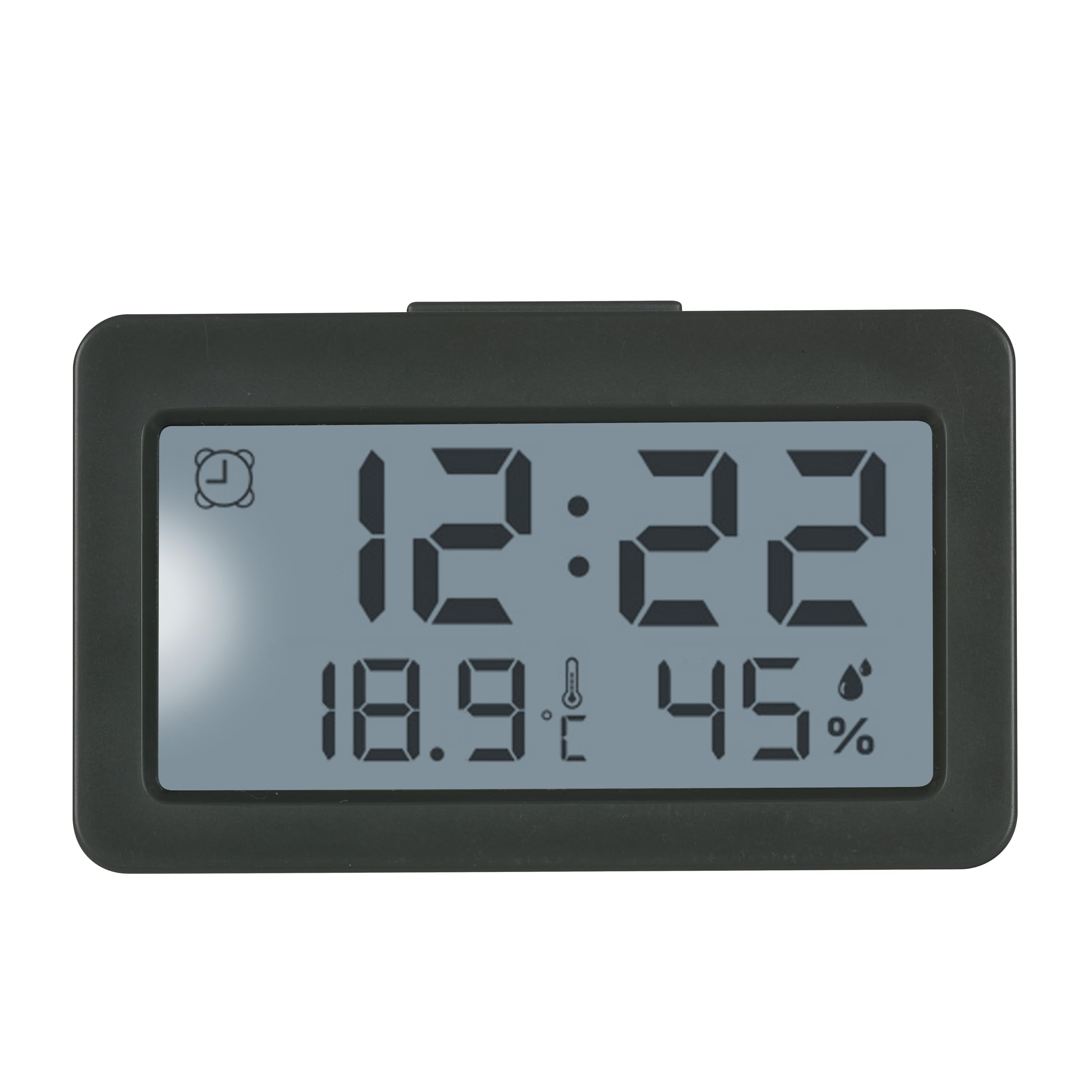 Tfa Grey Dostmann 60.2045.10 Mini Digital Alarm Clock With Alarm, Thermometer And Hygrometer, Ideal As Travel Clock, Quartz Clock, Table Clock, Small And Compact,