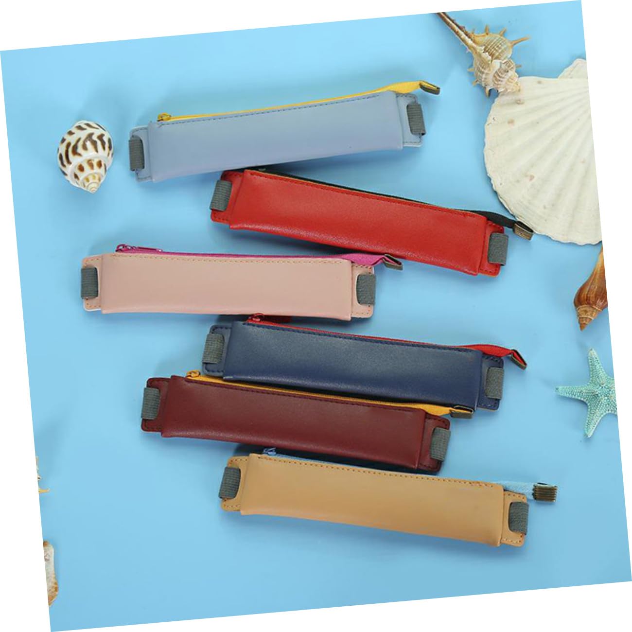 SHINEOFI 4pezzi Vintage Astuccio Portapenne Per Scuola Blu Portapenne Protettivo Per Occasione