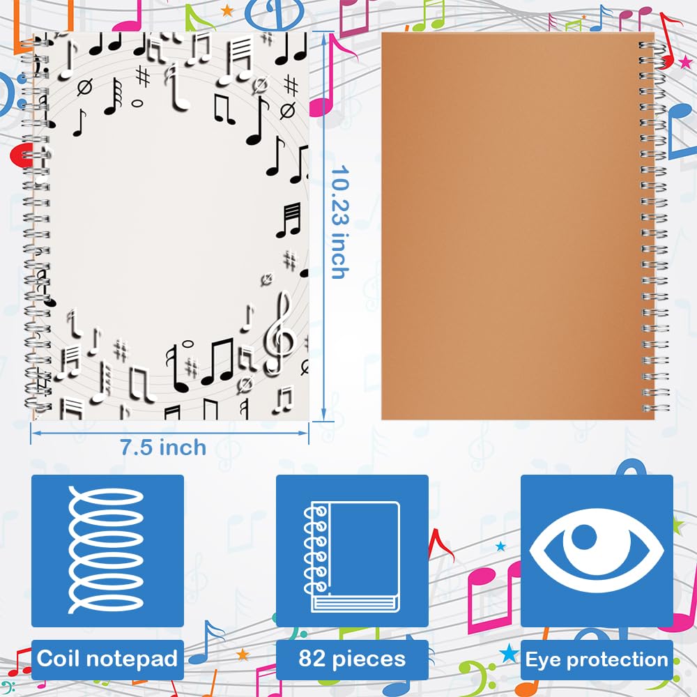 Lyuzecheean Paquete de 3 cuadernos de partituras en blanco, cuaderno de papel para personal de composición, cuaderno de papel manuscrito, 10 pentagramas, cuaderno de música artística negro, total de