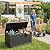 ATMELT Outdoor Storage Box, 90 Gallon Resin Deck Box, Lockable Indoor Outdoor Waterproof Storage Bins With Bottom Wheels for Patio Cushions, Gardening Tools, Black