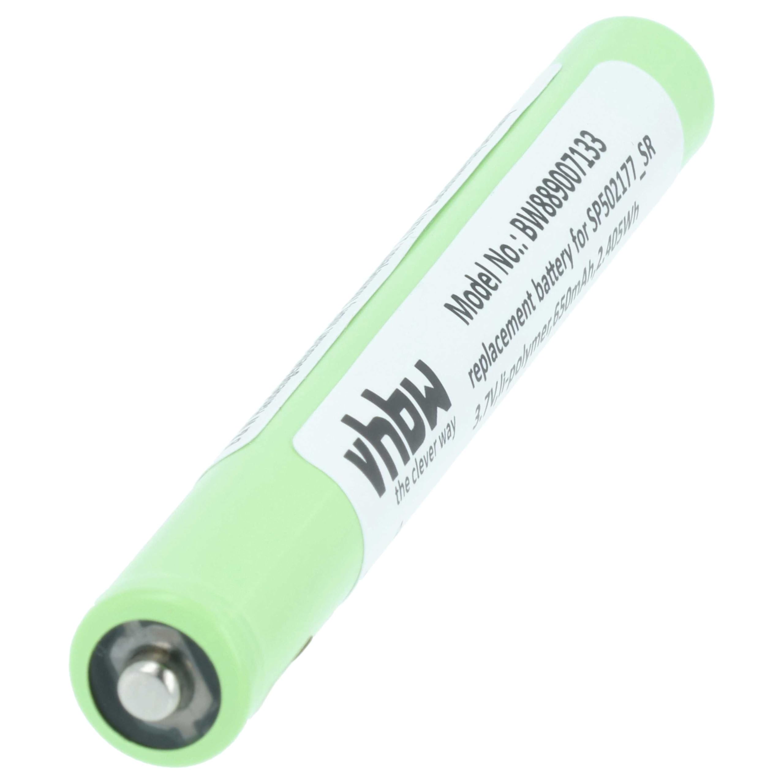 vhbw 3 x akumulator kompatybilny z Ledlenser P4R Core latarka czołowa (650 mAh, 3,7 V, litowo-polimerowa)