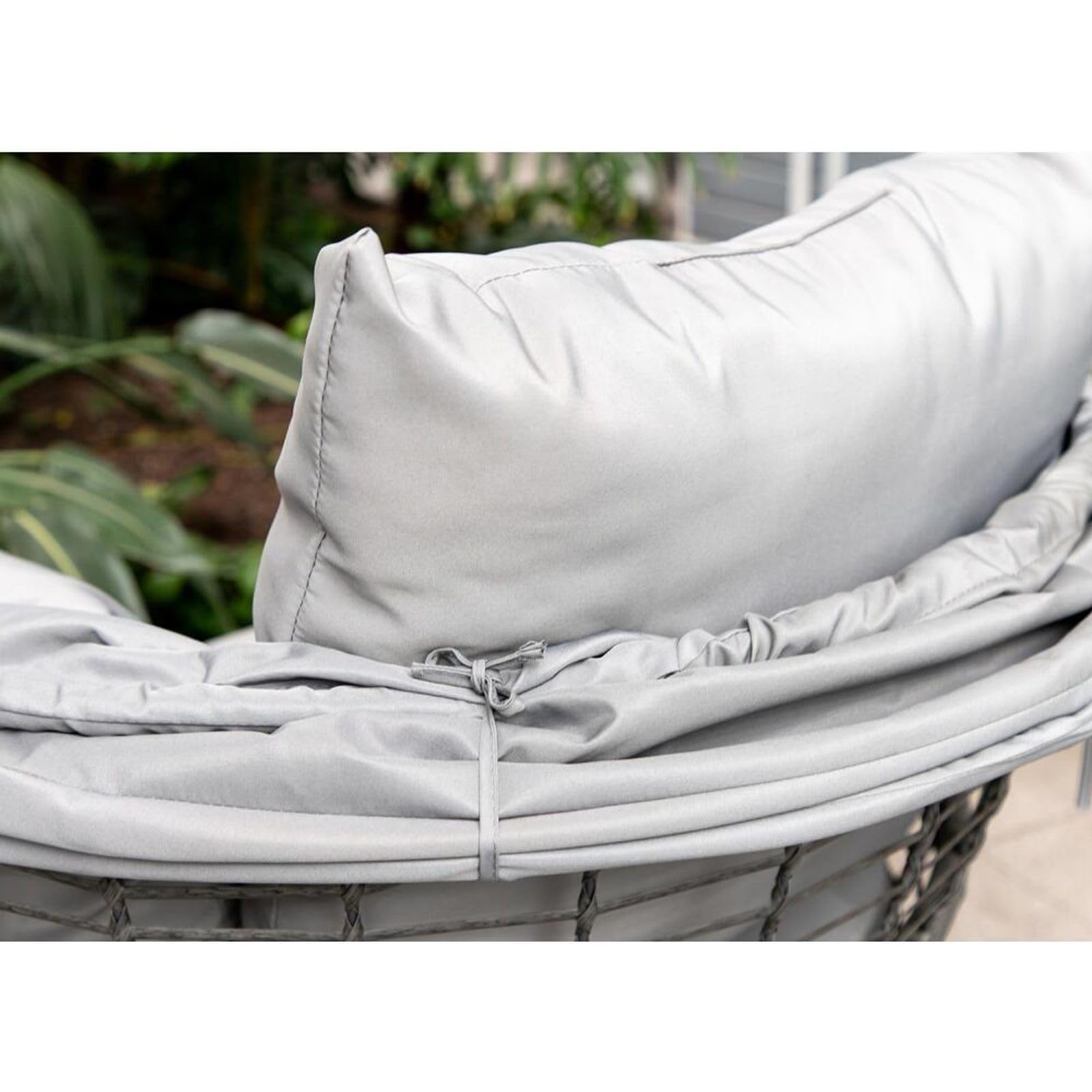 BURI Egg Chair fotel wypoczynkowy, 110 x 156 cm, ze składanym dachem, fotel outdoorowy, krzesło ogrodowe