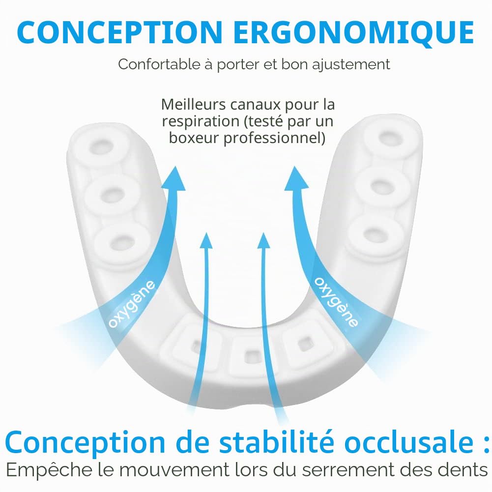 Flintronic Lot de 2 Protege Dents Boxe pour Enfants, Protège-dents Mixte Enfants Protège Dent Boxe, Protège-Dents Sport avec Boîte Portable, Taille Unique